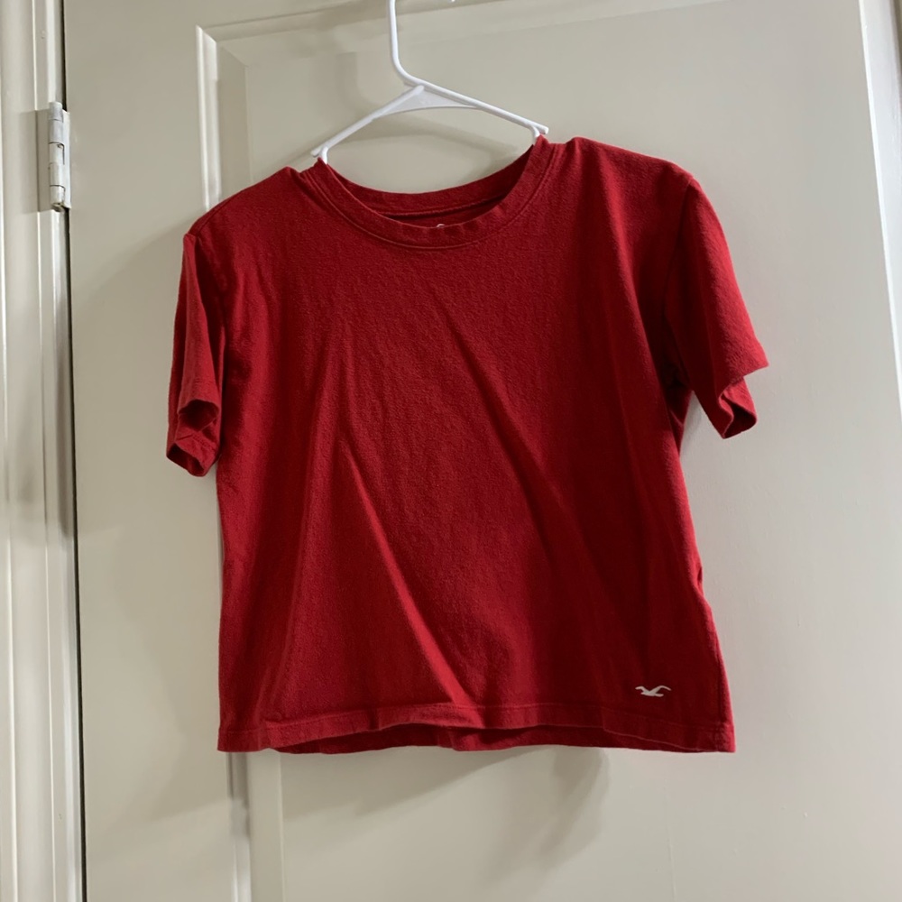 Bright Red Basic Plain Tee